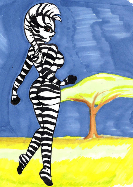 Zebra lady